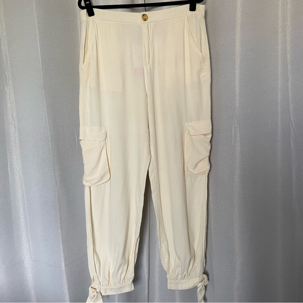 🆕 ZARA Linen blend Cargo pants